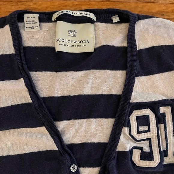Scotch & Soda Navy and White Striped Sweater - Picture 2 of 3